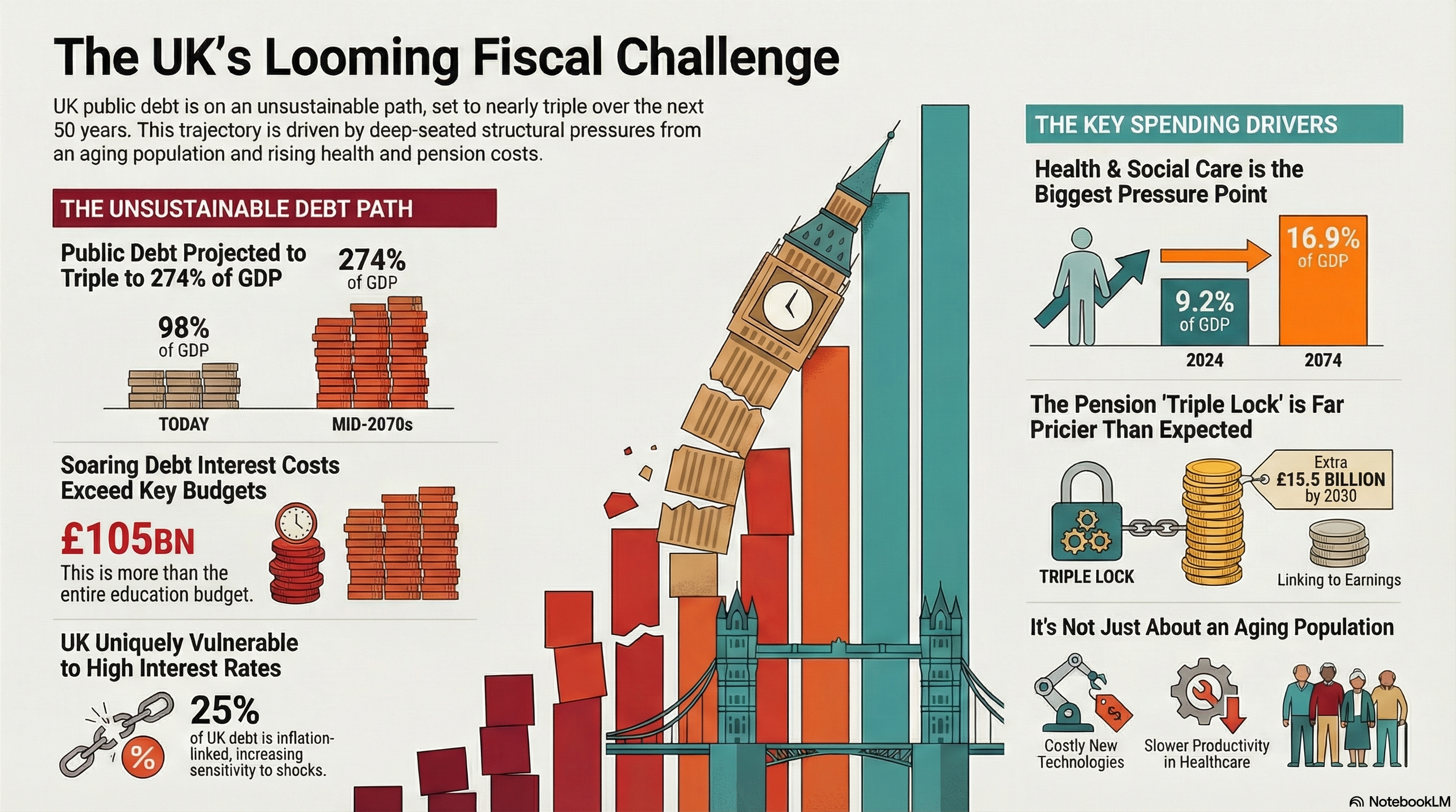 Britain's Fiscal Tightrope - Infographic