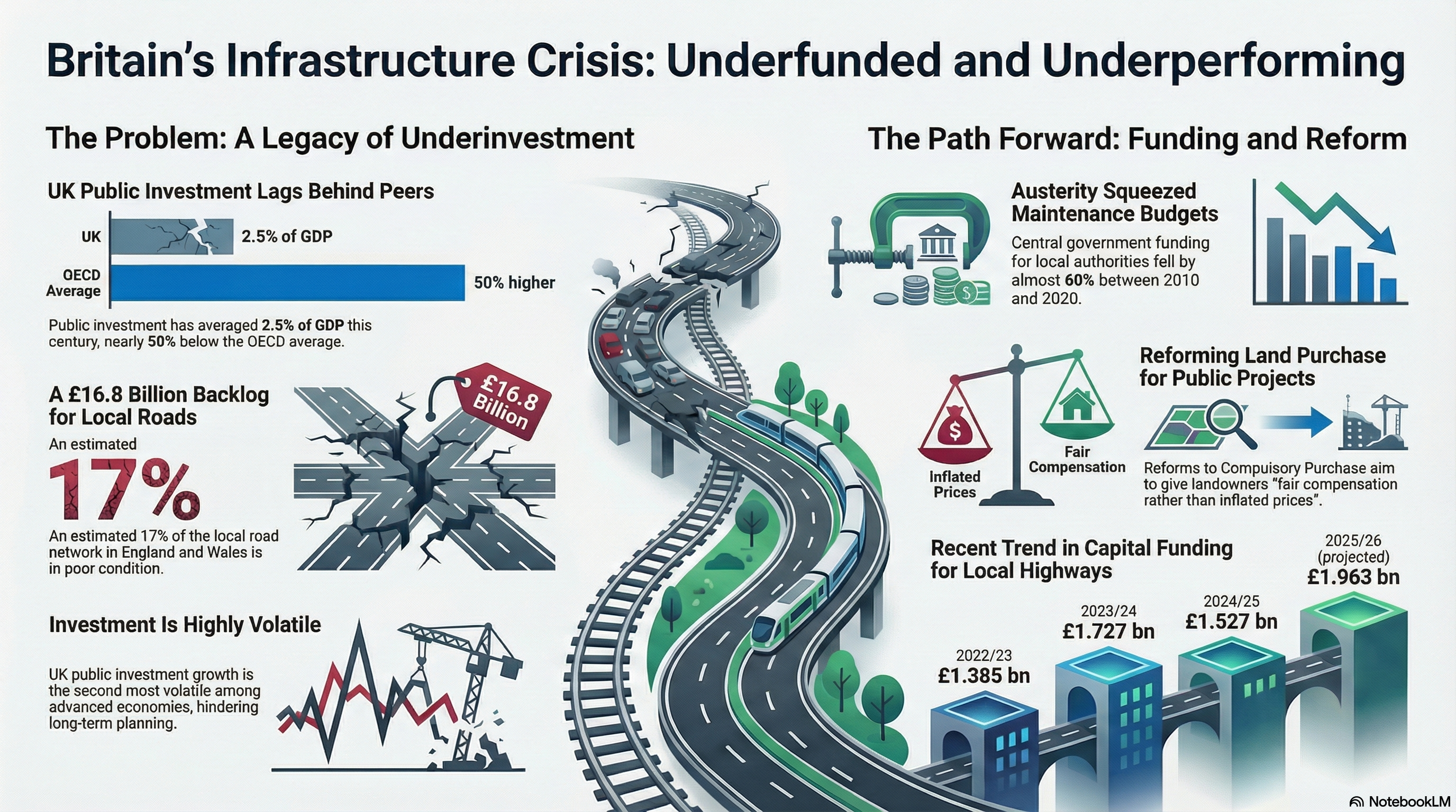 Britain's Infrastructure Deficit - Infographic