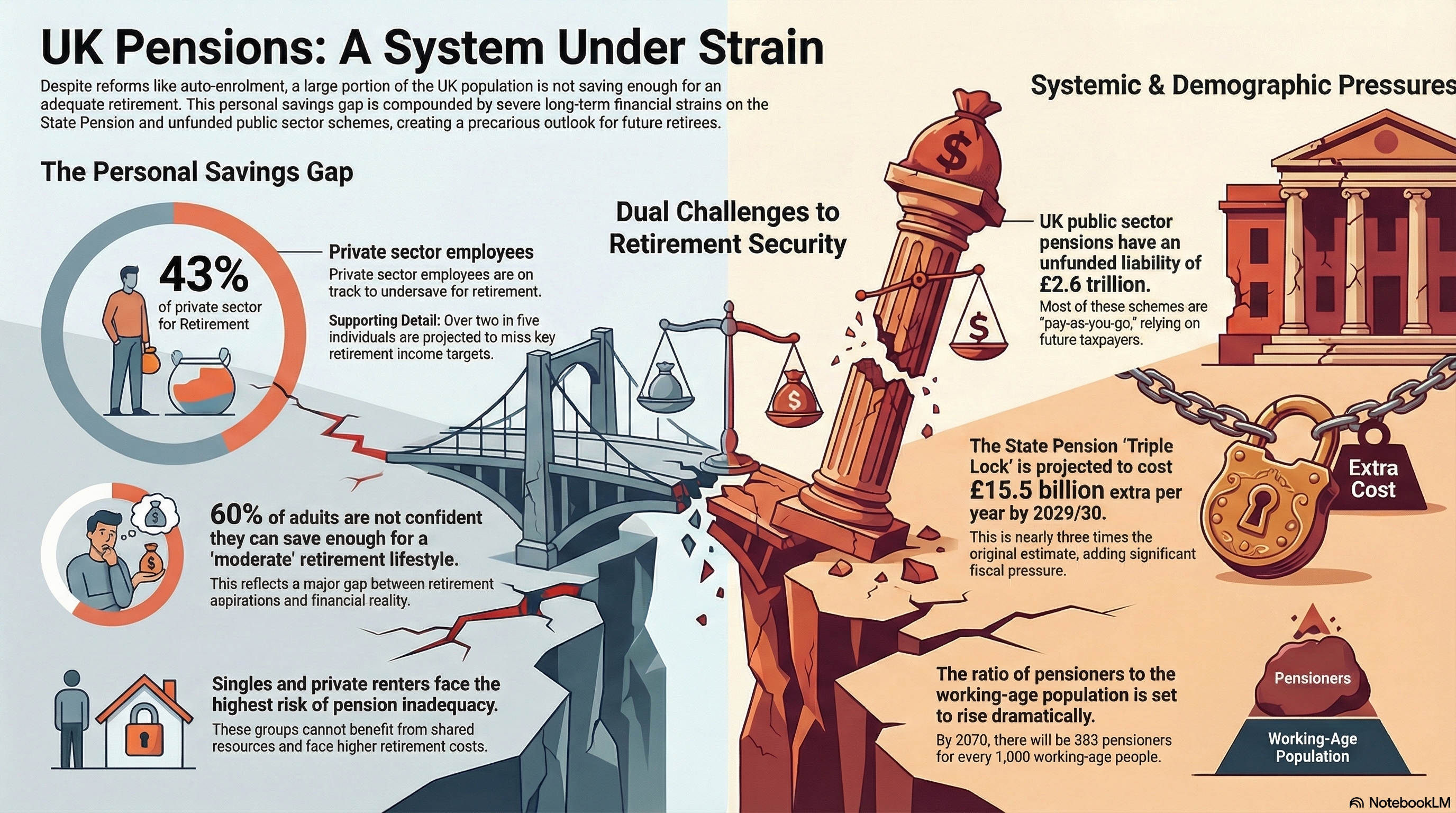 The Pension Time Bomb: Britain's Retirement Crisis - Infographic